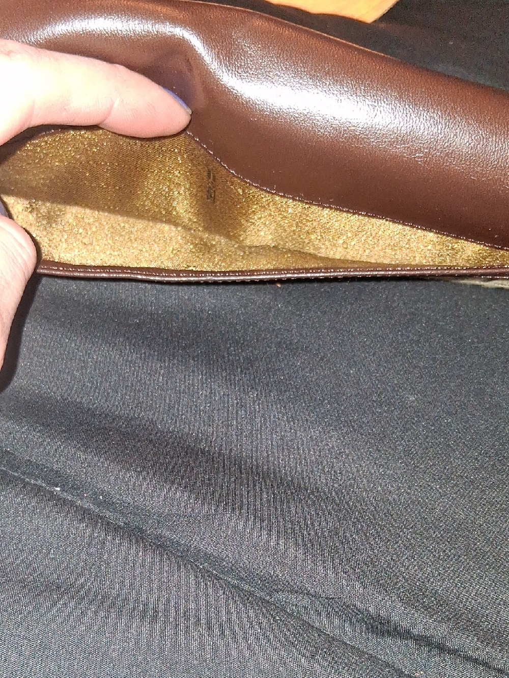 Fendi Brown leather metallic Folded Continental Wallet - Picture 10 of 10